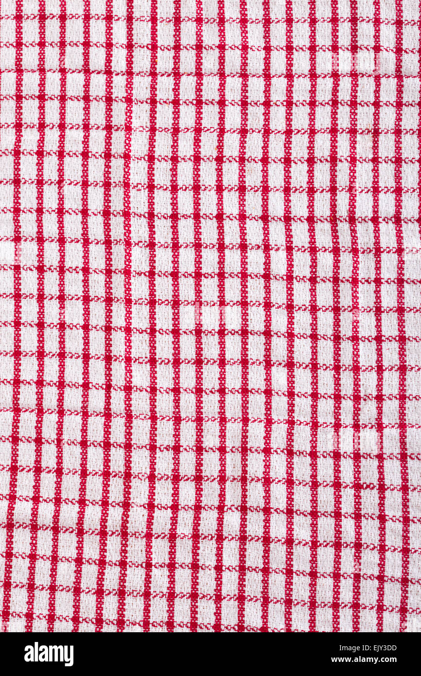 Rote Küche Serviette Textur Stockfoto