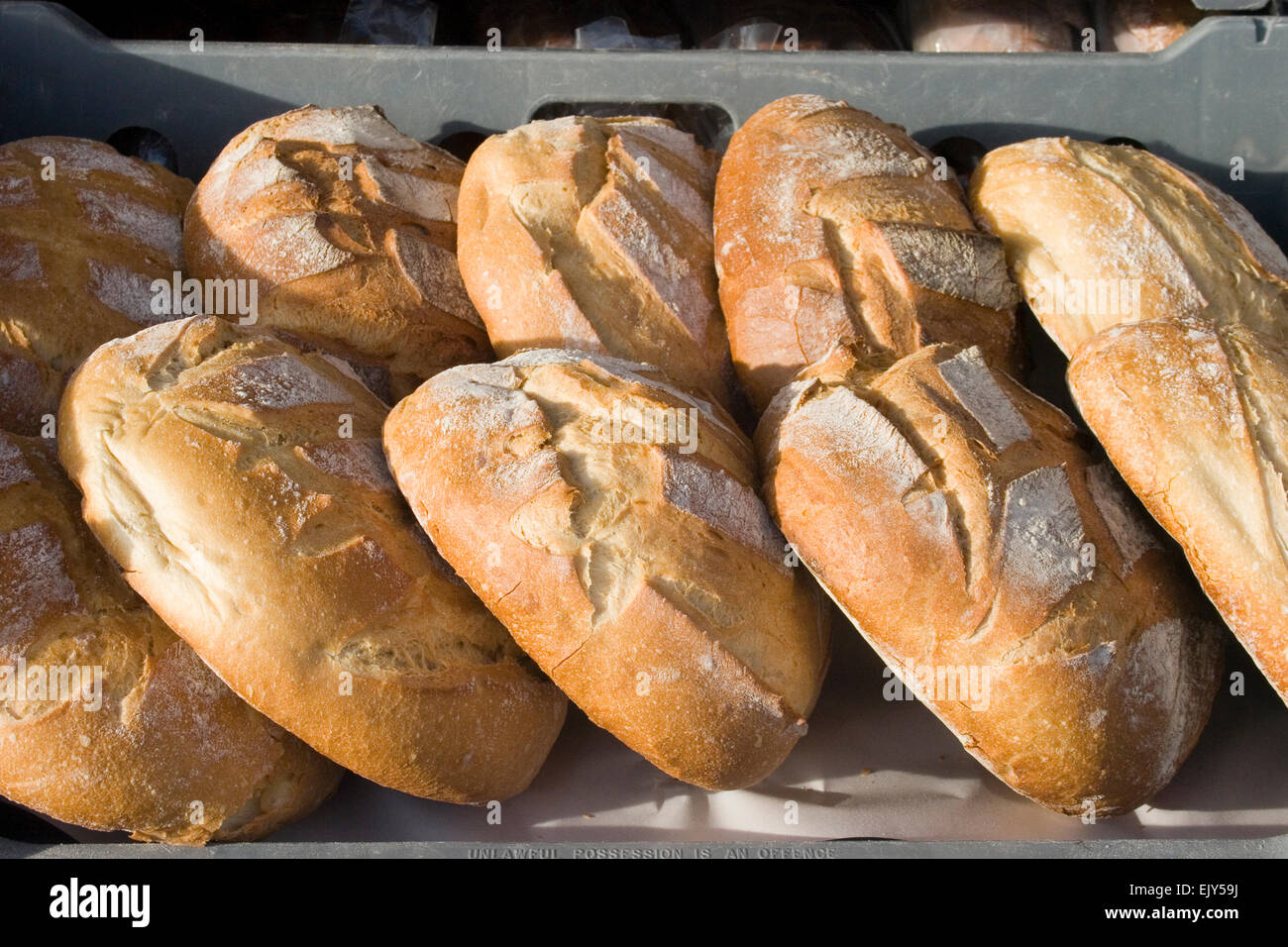 Brot Handwerker Bauernmarkt Stockfoto