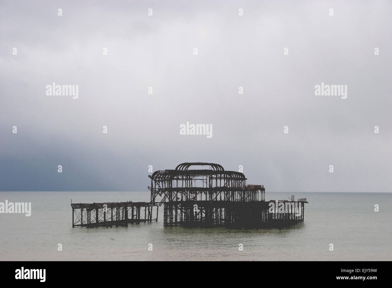 Brighton Pier West Ruine Stockfoto