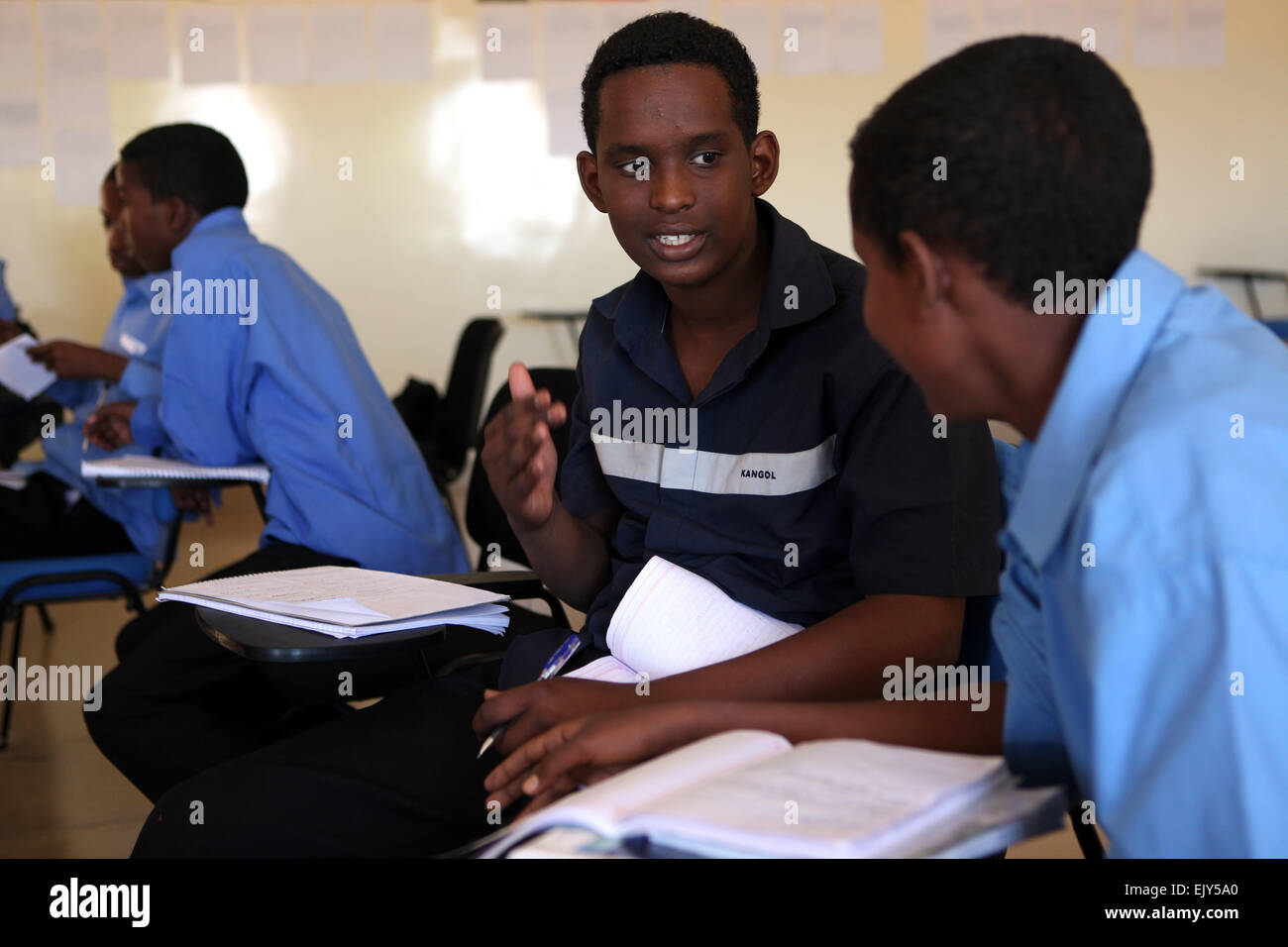 College-Studenten am Abaarso School of Technology and Science, Somaliland. Stockfoto