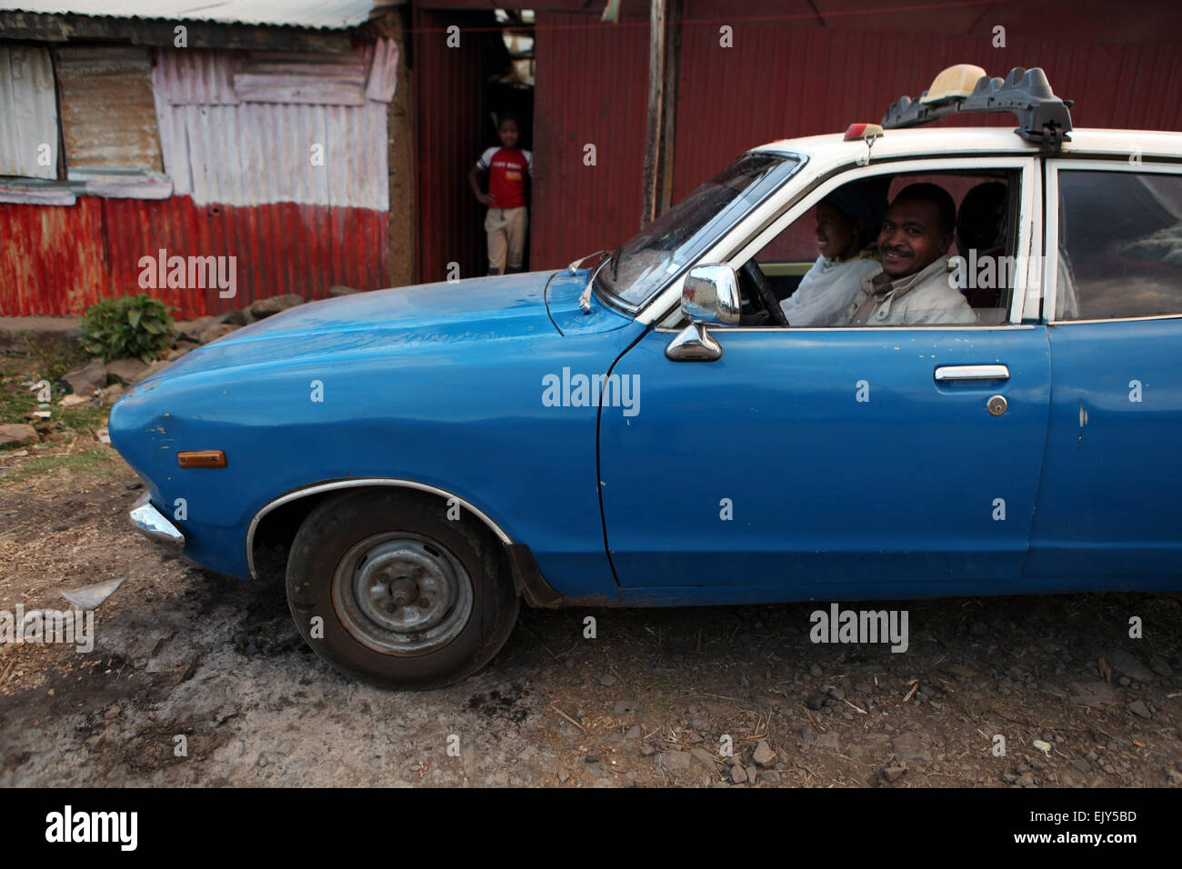 Taxifahrer in Addis Abeba, Äthiopien. Stockfoto