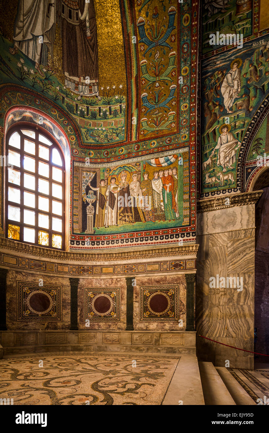 Innenraum Der Apsis Der Basilika Von San Vitale Ravenna