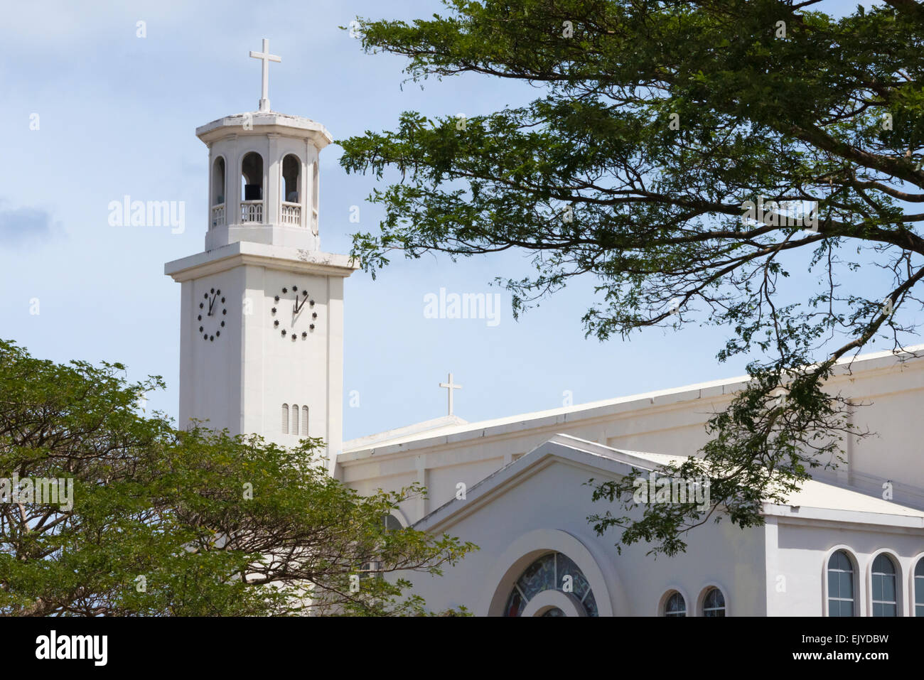 Dulce Nombre de Maria Kathedrale-Basilika, die erste katholische Kirche auf Guam, USA Stockfoto
