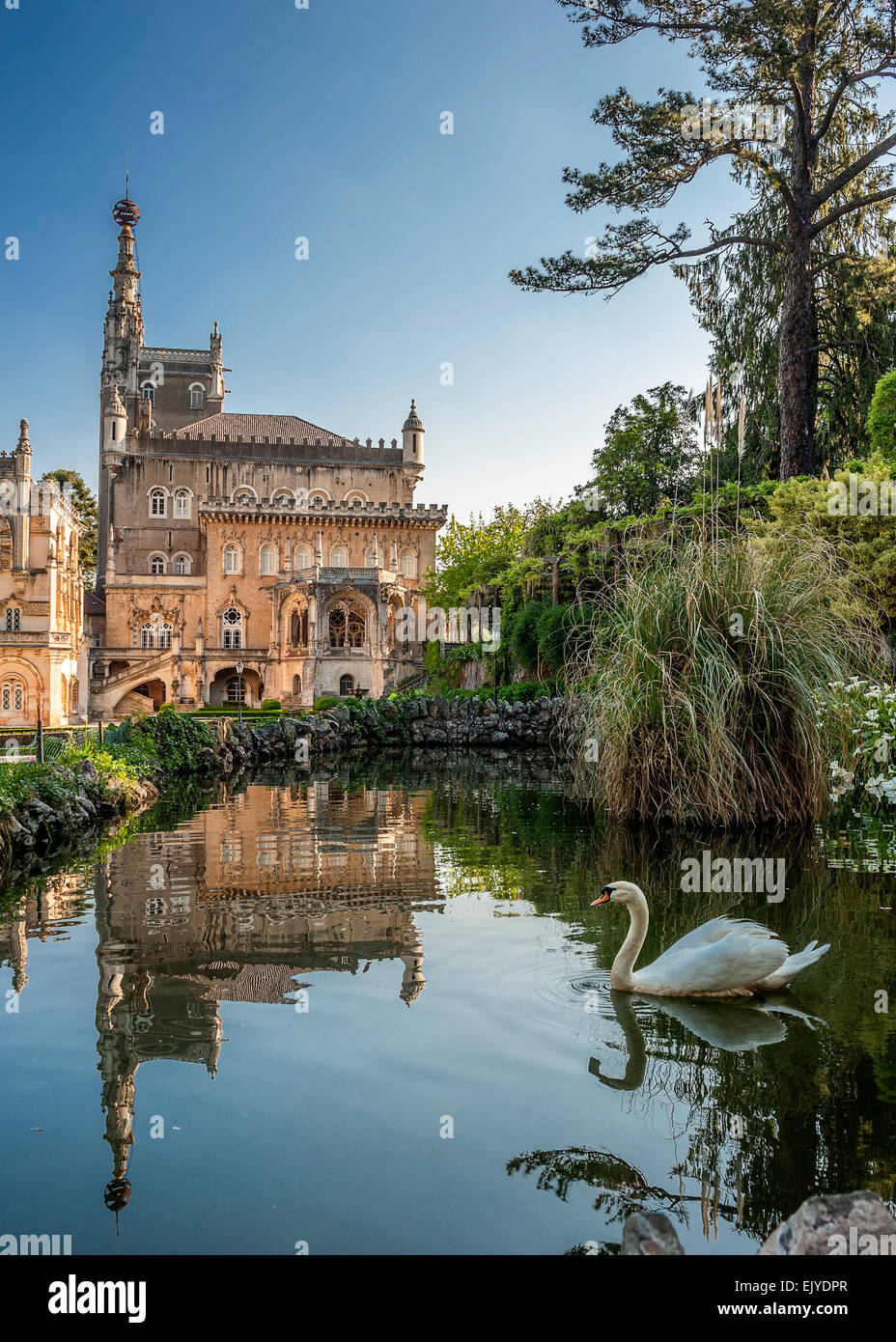 Portugal Buçaco. Königlichen Jagdschloss. Ein schönes Beispiel des manuelinischen. Im Moment ist dies eines der besten Hotels in Portugal. Stockfoto