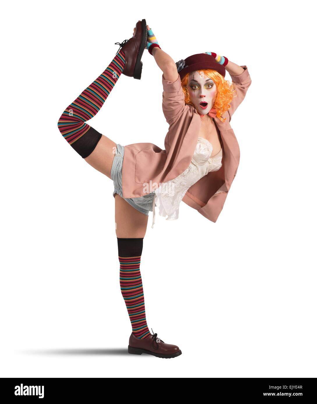 Extravagante clown Stockfoto