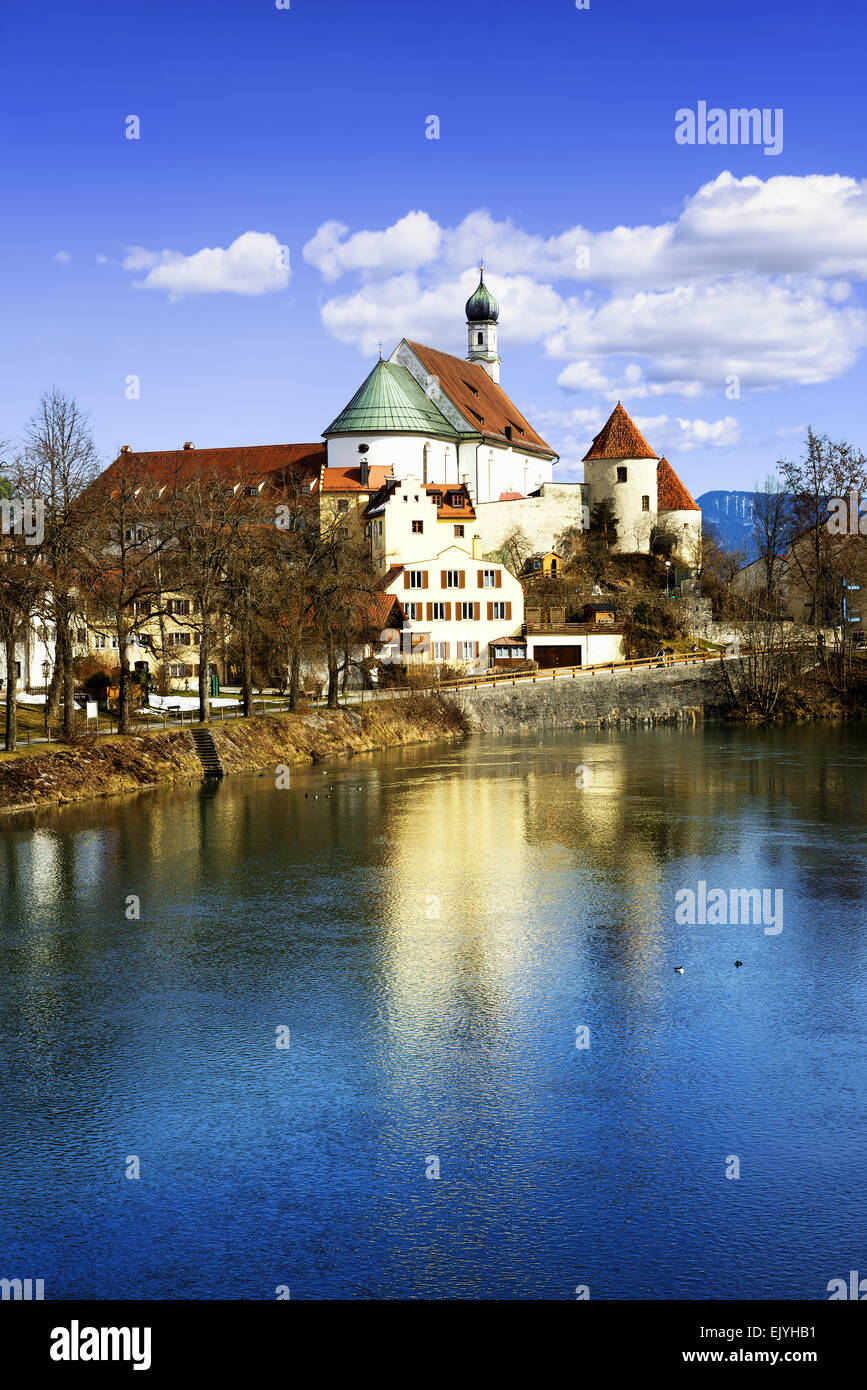 Berühmten Füssen Kleinstadt in Bayern, Deutschland Stockfoto