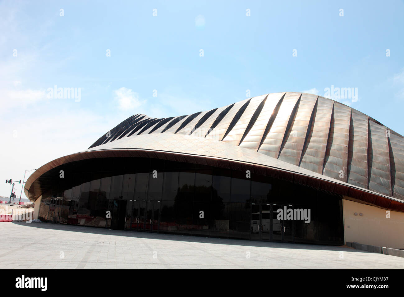 Der Pavillon der VAE, entworfen von Foster and Partners auf Saadiyat Island. Stockfoto