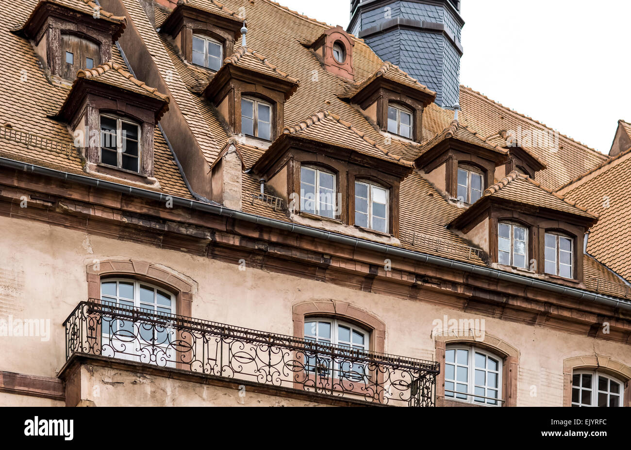 Fassade des alten Krankenhauses, Straßburg, Frankreich Stockfoto