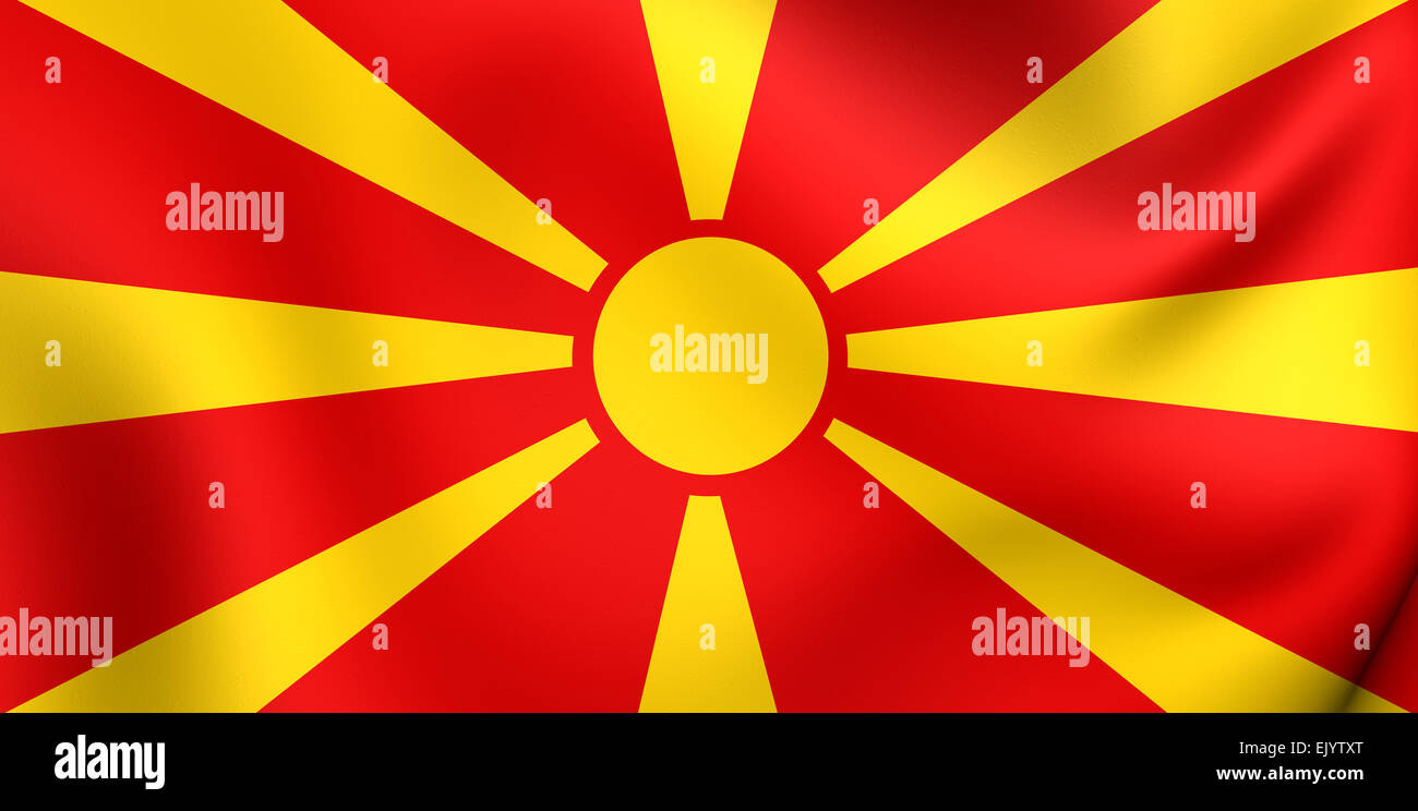 FYROM / Nordmazedonien Flaggen-Aufkleber, 75 Mm – 2 Stück, Wetterfestes Vinyl