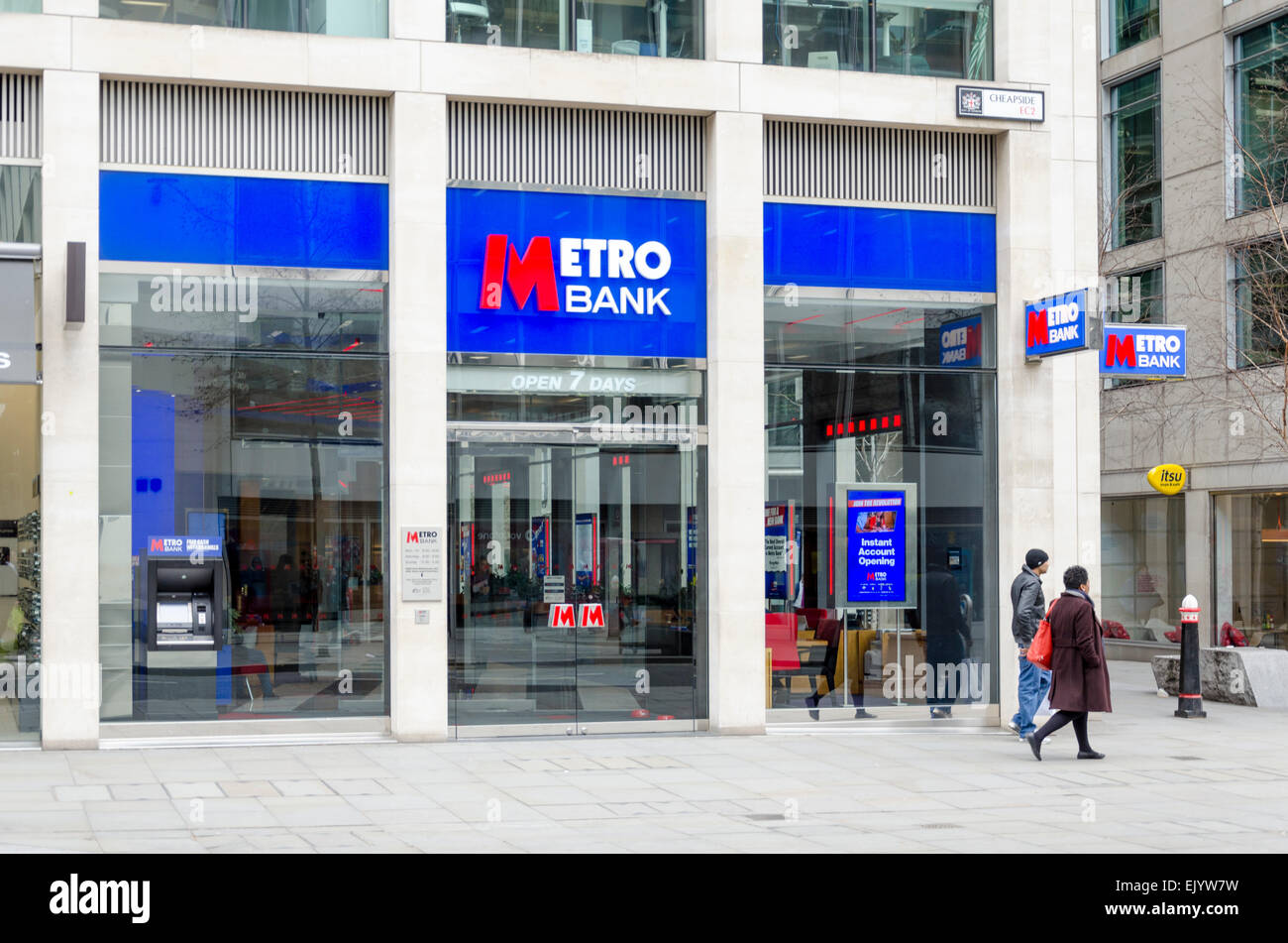 Metro-Bank, Cheapside, London, UK Stockfoto