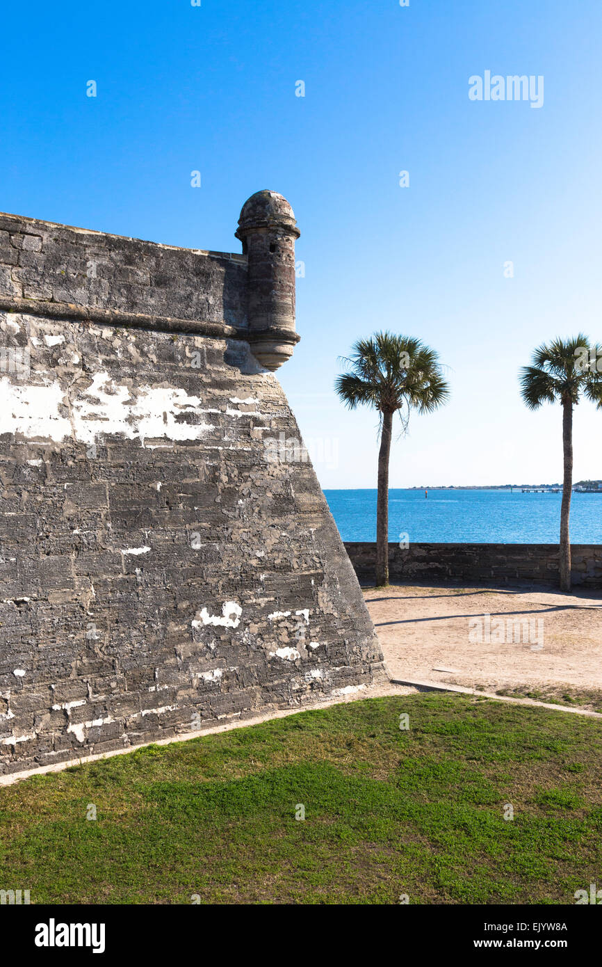 Castillo de San Marcos Nationaldenkmal, St. Augustine, Florida Stockfoto
