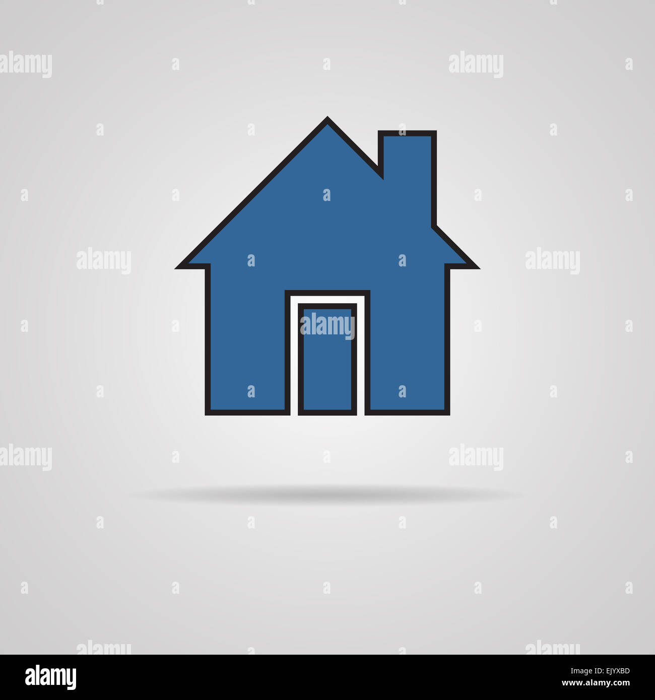 Haus-Symbol mit Schatten. Vektor-illustration Stockfoto