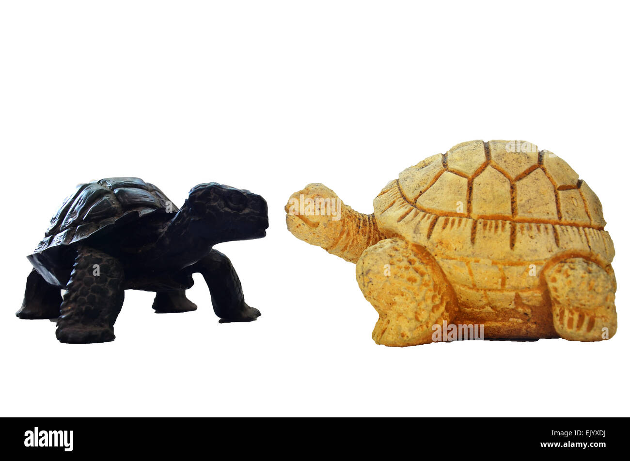 Schildkröte Turtle mit Meeresschildkröten Figur Stockfoto