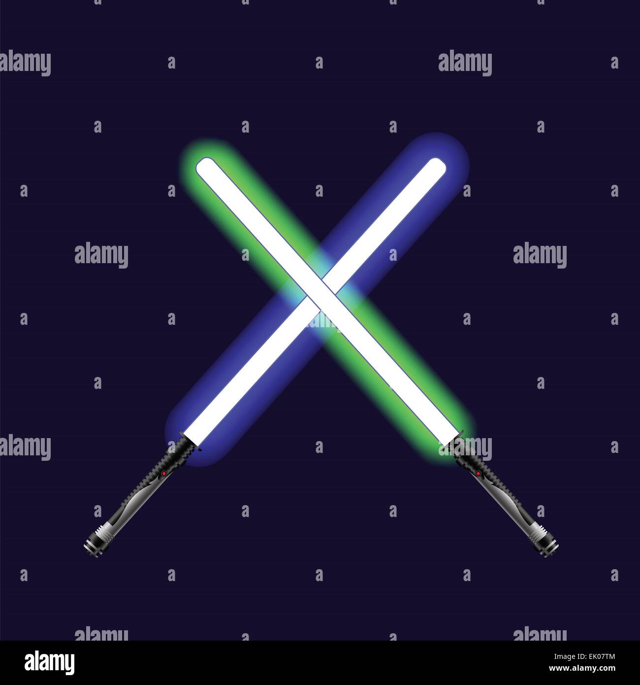 Lichtschwerter Stockfoto