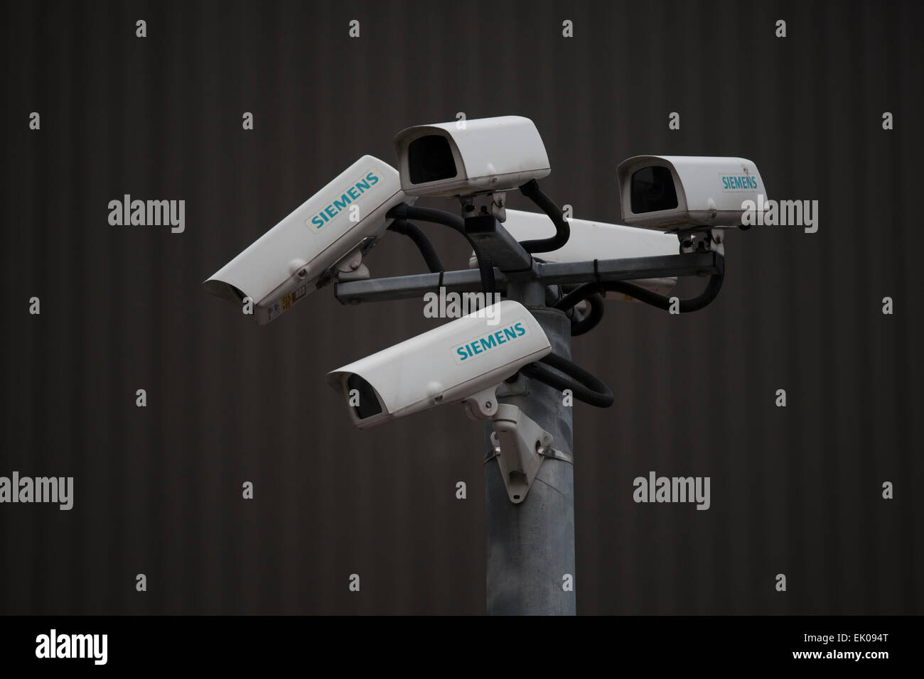 Siemens-CCTV-Überwachungskameras. Stockfoto