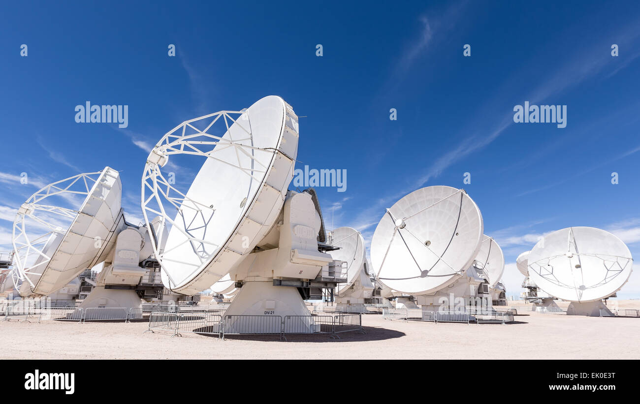 ALMA Radio Telescope Observatorium, San Pedro de Atacama, Chile, Südamerika Stockfoto
