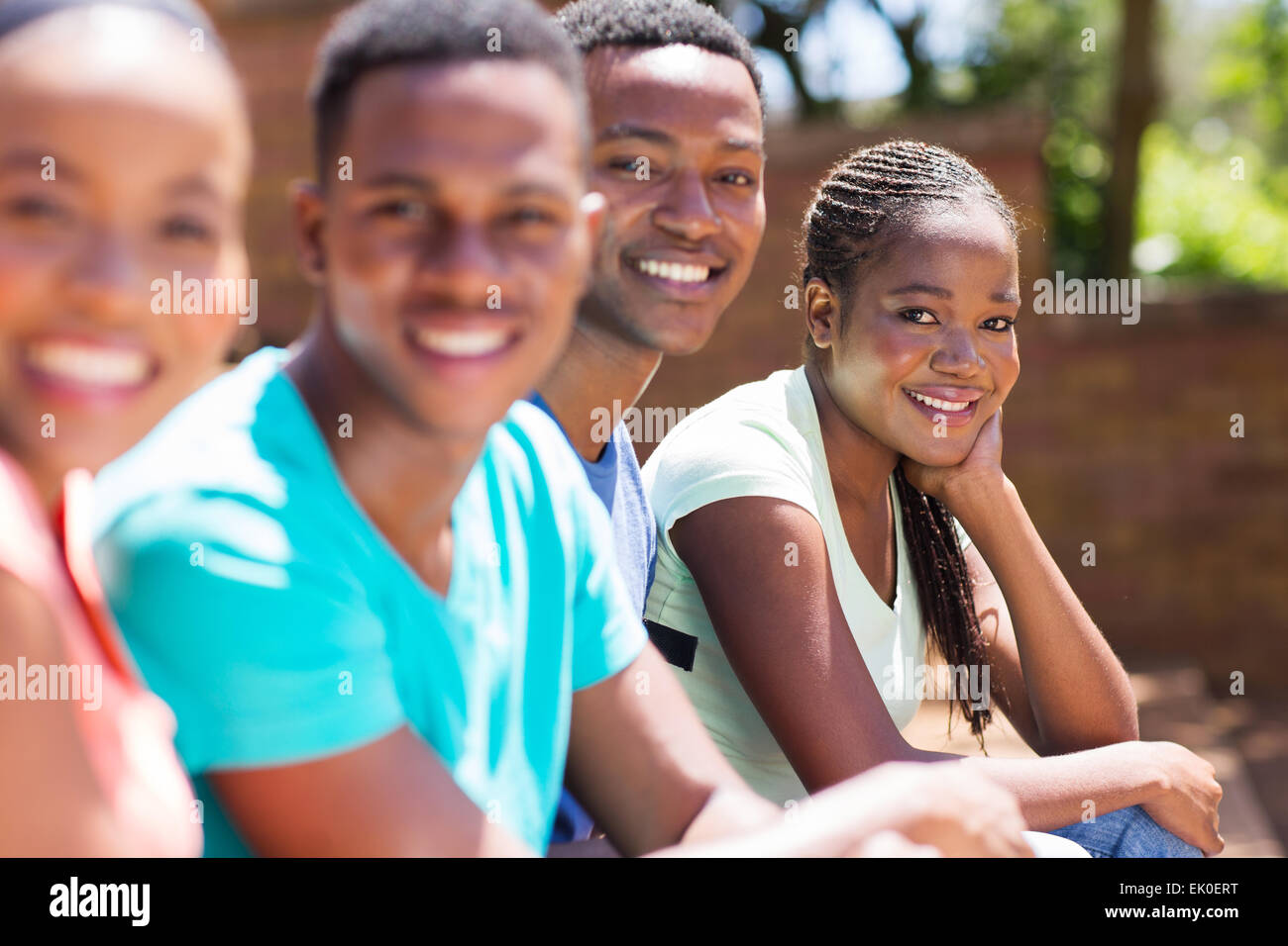 schöne junge Afro amerikanische Studenten Stockfoto