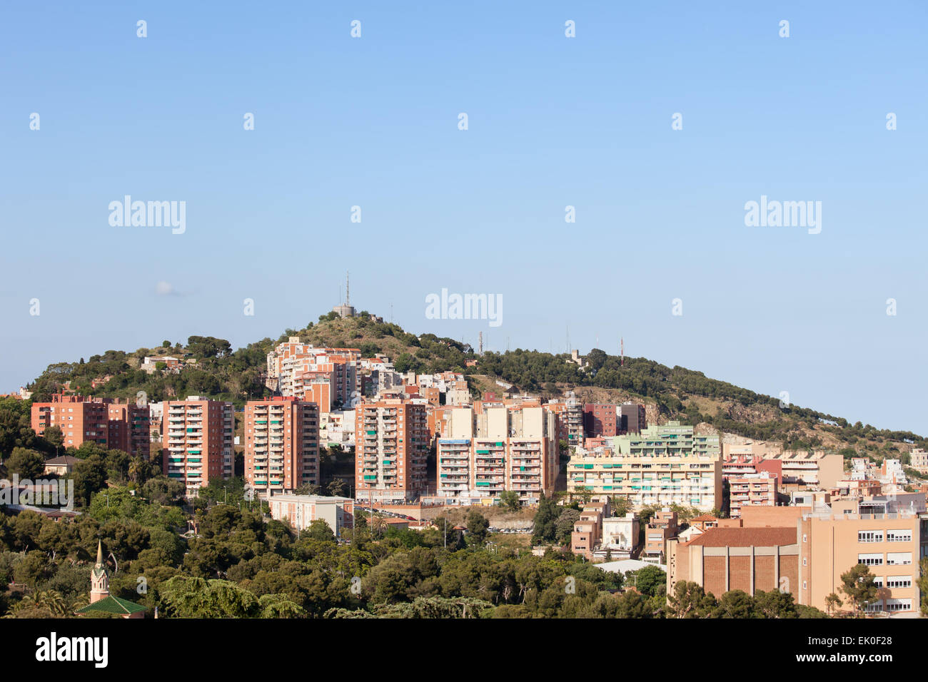 Wohnarchitektur in der Innenstadt von Barcelona in Katalonien, Spanien. Stockfoto