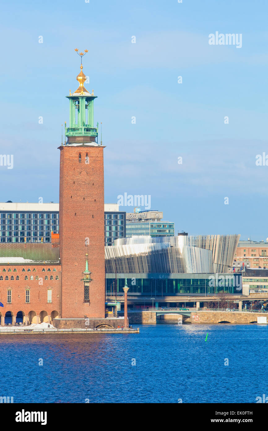 Schweden, Stockholm - das Rathaus (Stadthaus). Stockfoto