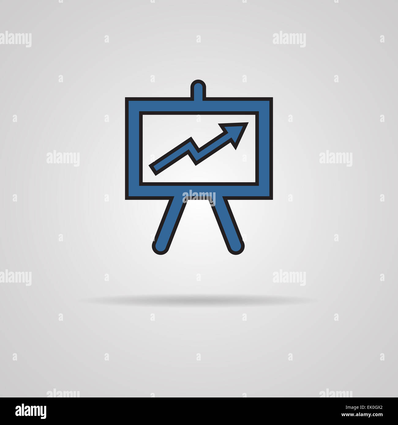 Vektor-Geschäft wächst Diagrammsymbol Präsentation Stockfoto