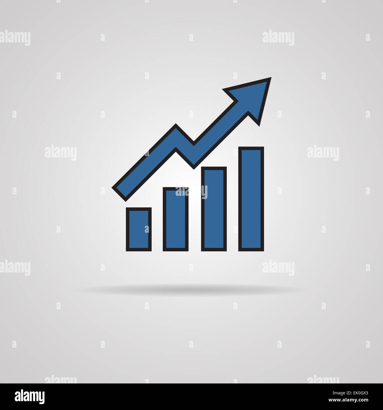 Vektor wachsende Grafik icon Stockfoto