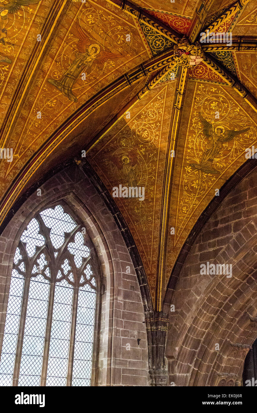 Decke und Fenster, Chester Cathedral Stockfoto