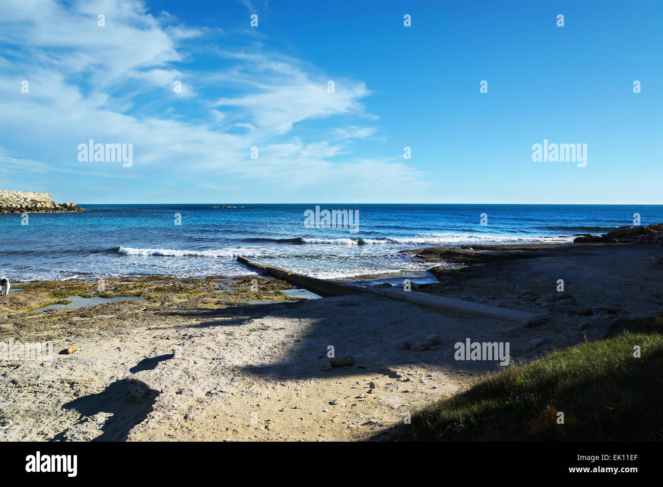 Landschaft, Frankreich, Französisch, Süden, Meer, Sonne, Himmel, Martigues, Marseille, Meer, Wasser, 2015, Strand, Wandern, Walken, glücklich, gut Wea Stockfoto