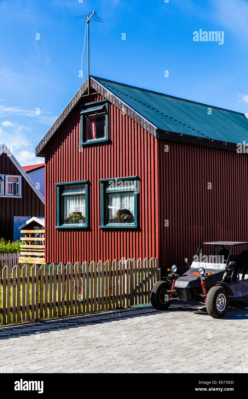 Haus in der Stadt Isafjördur Westfjorde Islands Stockfoto