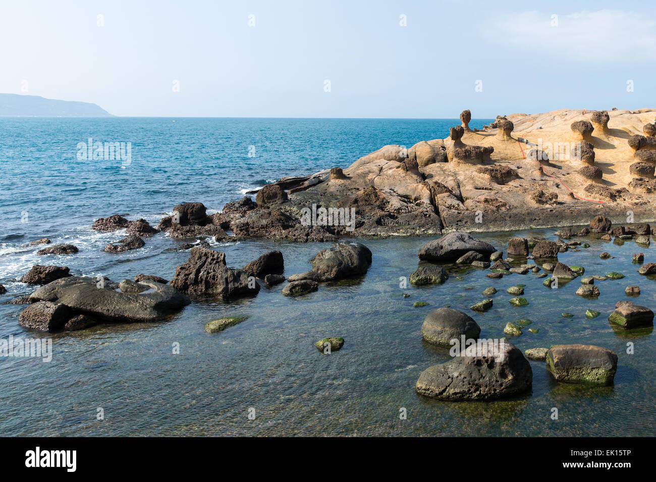 Yehliu geologischen Park in Taiwan Stockfoto