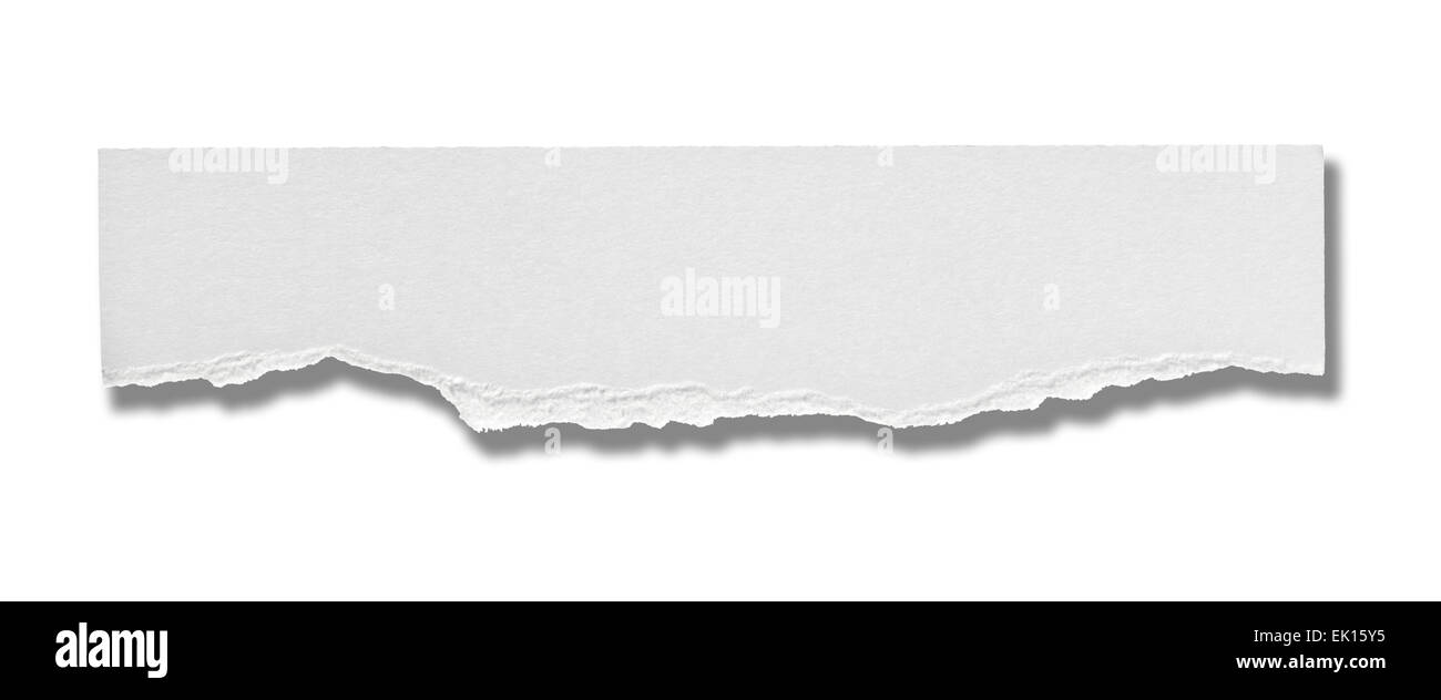 Papier zerrissen Hinweis Stockfoto