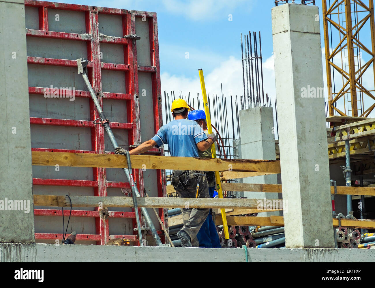 Bau eines neuen Gebäudes Stockfoto
