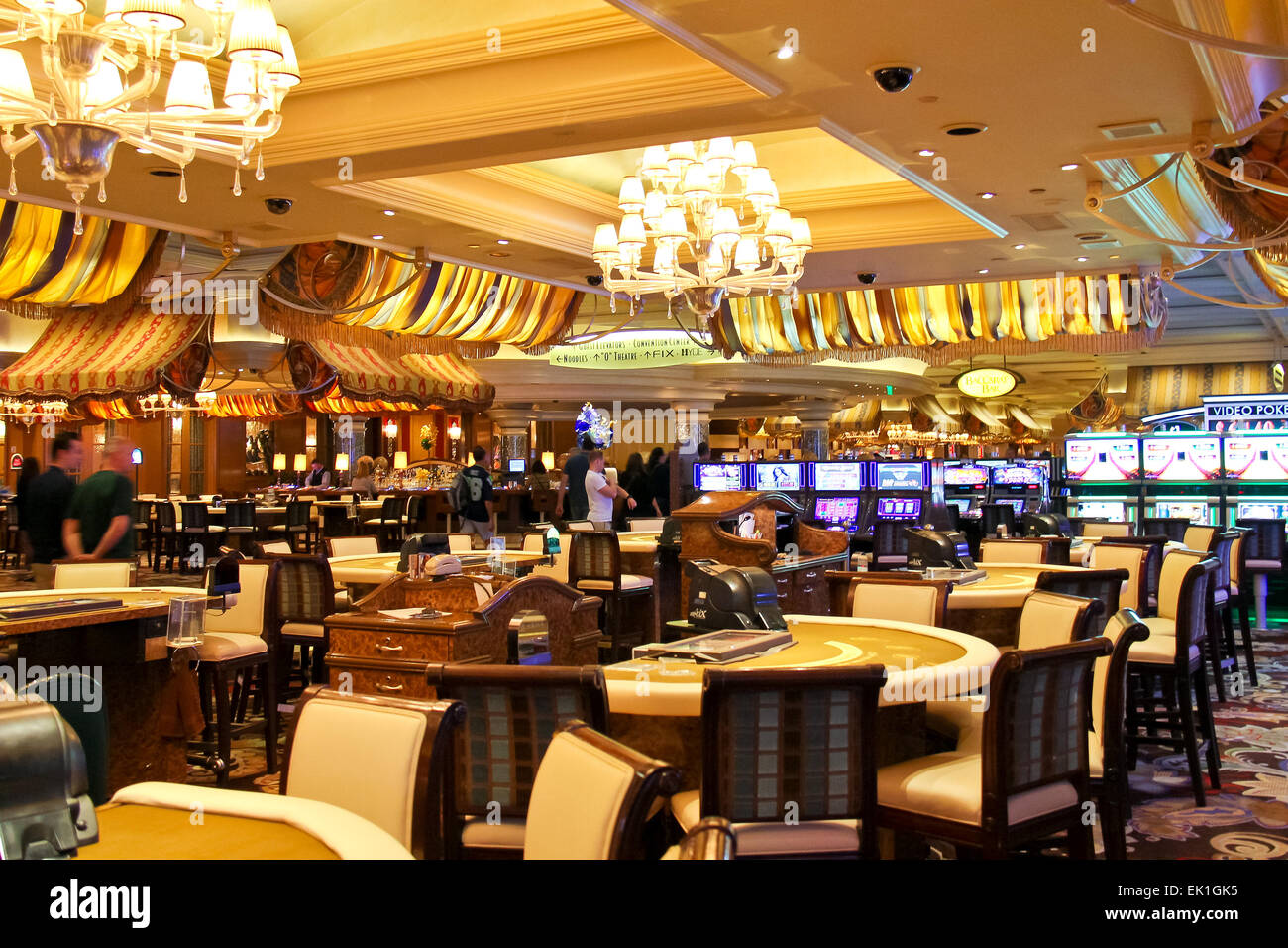Las Vegas, Nevada, USA - 21. Oktober 2013: Casino in Bellagio Hotel in Las Vegas Bellagio Hotel und Casino 1998 eröffnet. Das Luxushotel von mgm Erholungsorte besessen international Stockfoto
