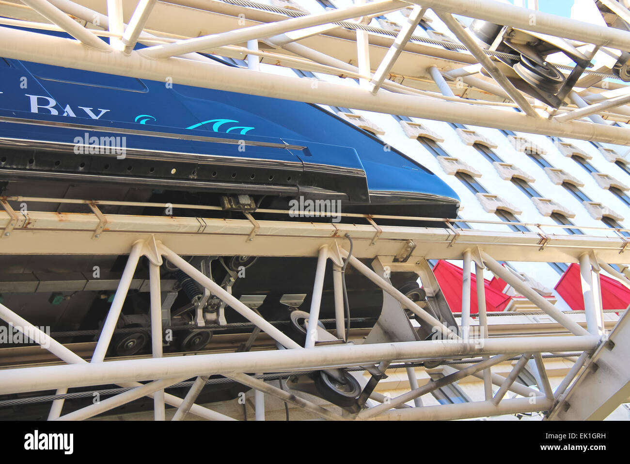 Las Vegas, Nevada, USA - 21. Oktober 2013: Monorail Bahn in Las Vegas. Diese Art des Transports ist sehr beliebt in Las Vegas Stockfoto