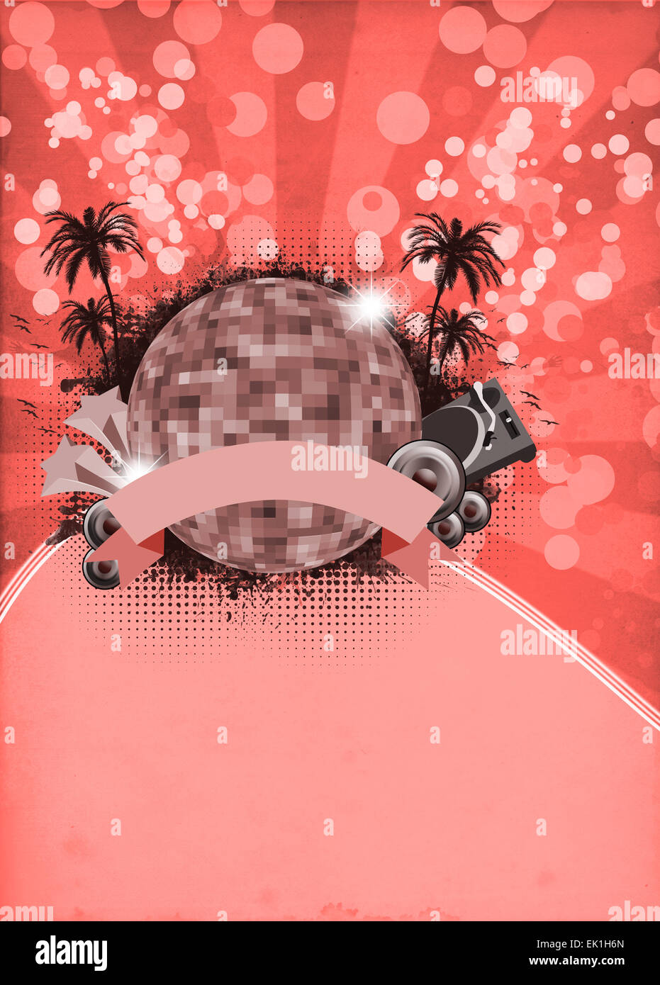 Sommer Party Poster oder Flyer Hintergrund mit Raum Stockfoto