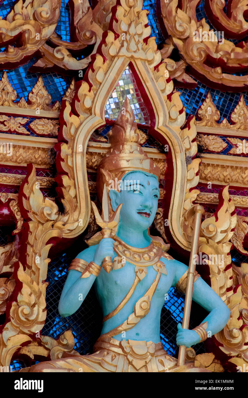 Detail aus Wat Chalong Tempel in Thailand Stockfoto