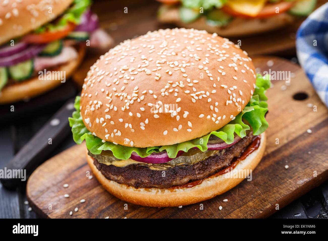 Beef-burger Stockfoto