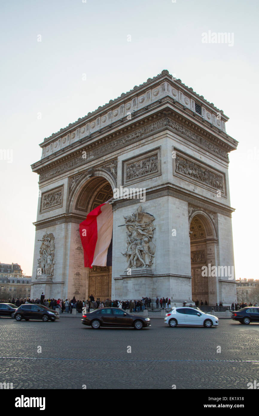 Arc De Triomph Paris Frankreich Stockfoto