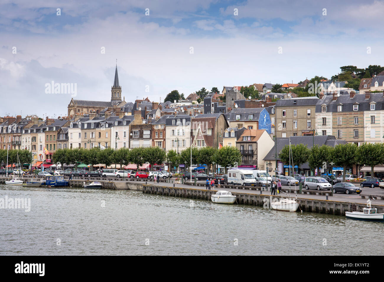 Trouville-Sur-Mer und Fluss Touques, Calvados, Normandie, Frankreich Stockfoto
