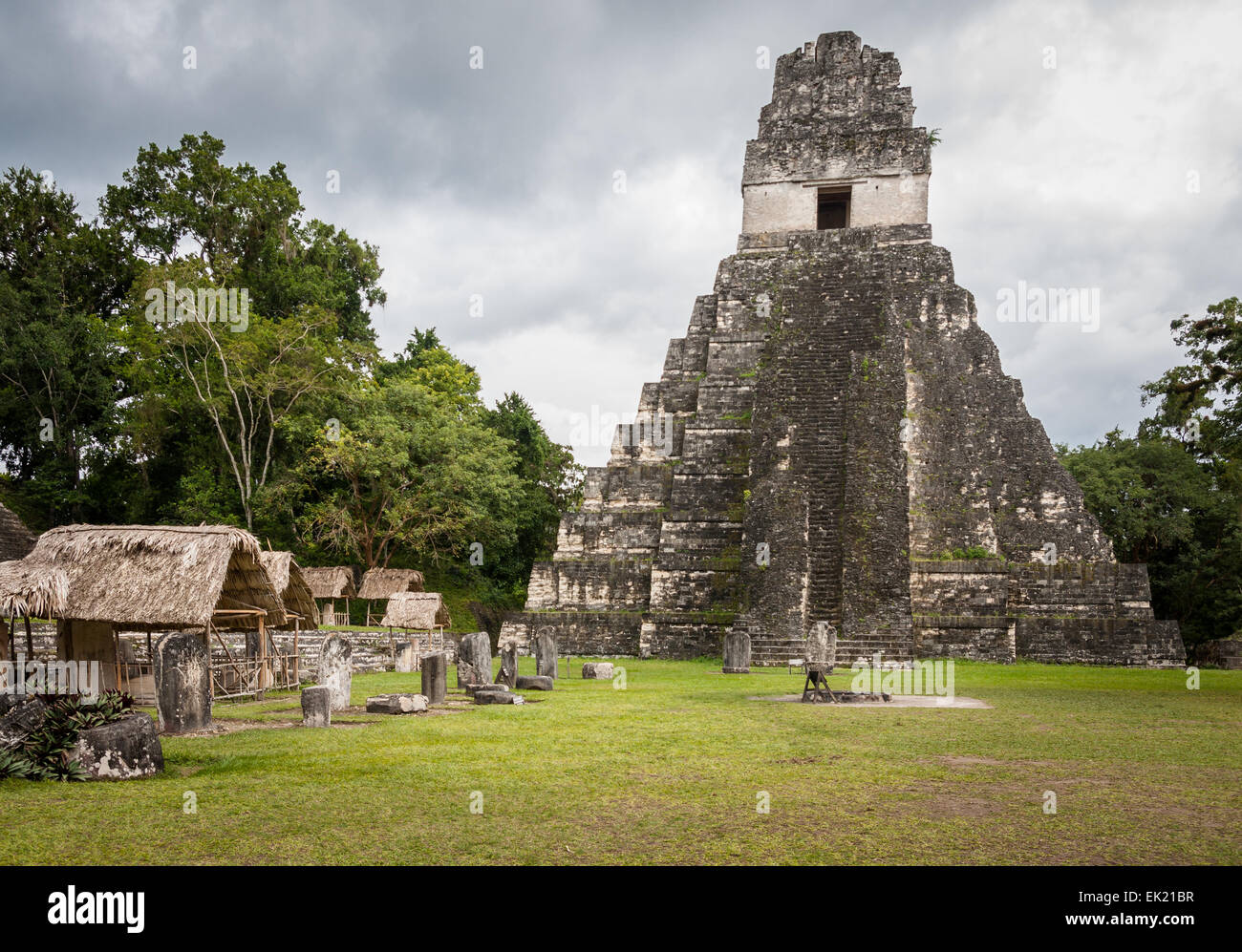 Jaguar-Tempel, Tikal, Guatemala Stockfoto