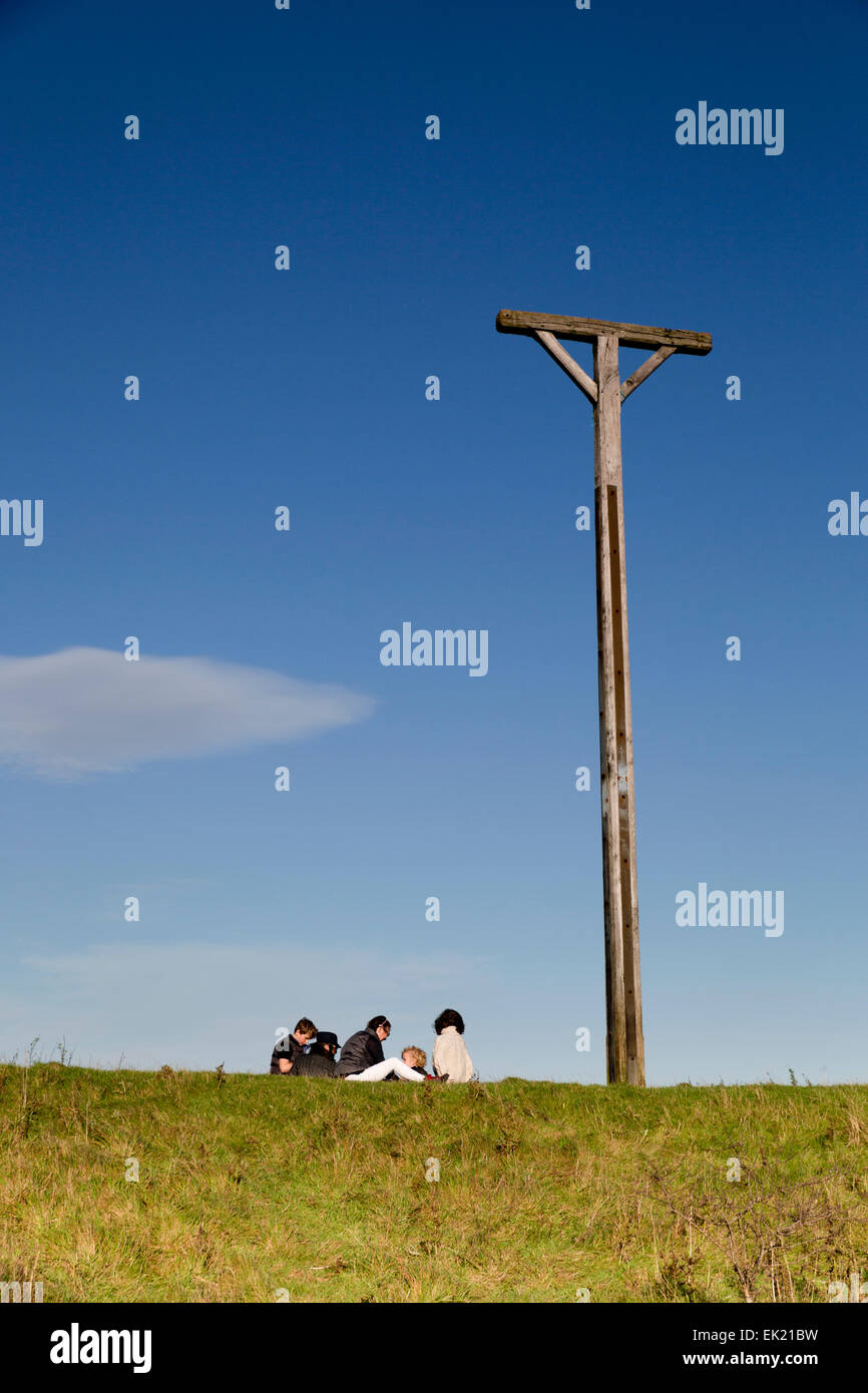 Combe Galgen; Galgen Downs; Berkshire; UK Stockfoto