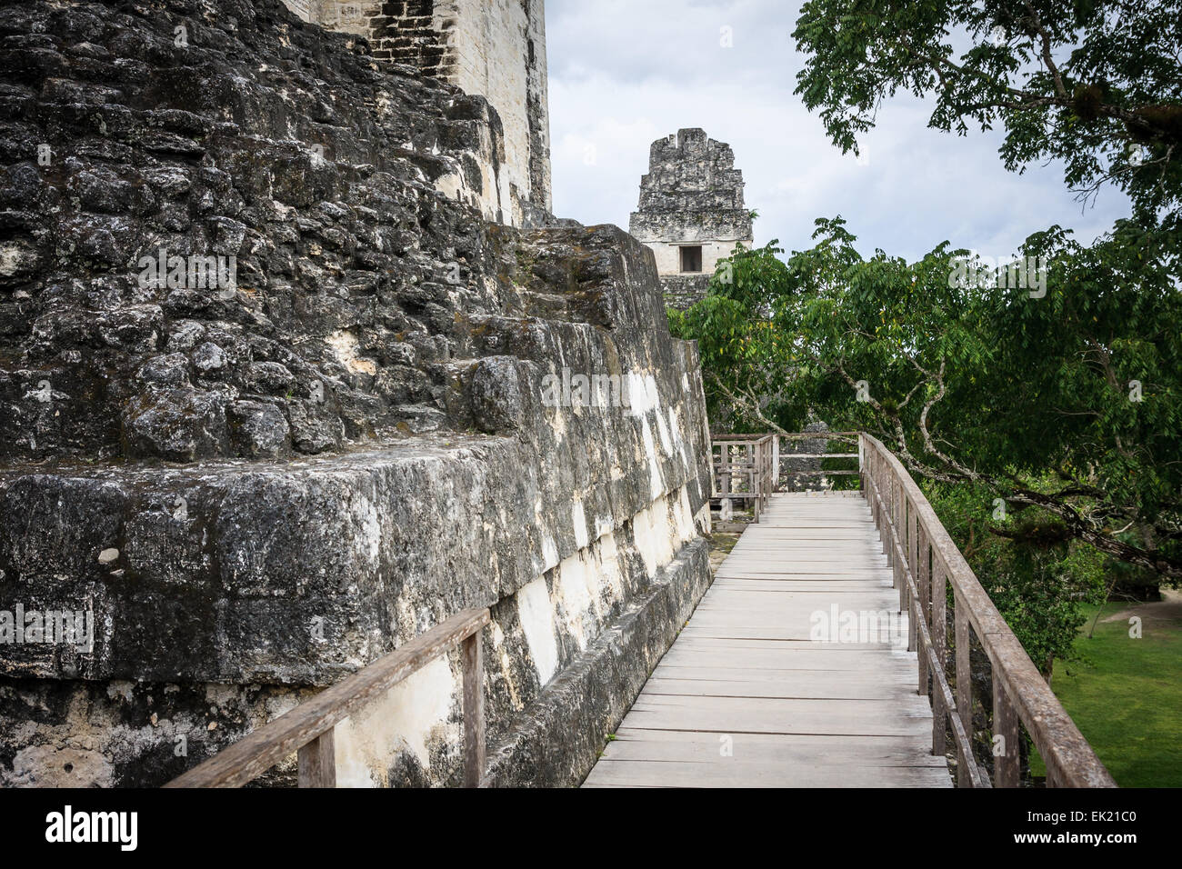 Zeigen Sie Formular Tempel 2 Jaguar Tempel, Tikal, Guatemala an Stockfoto
