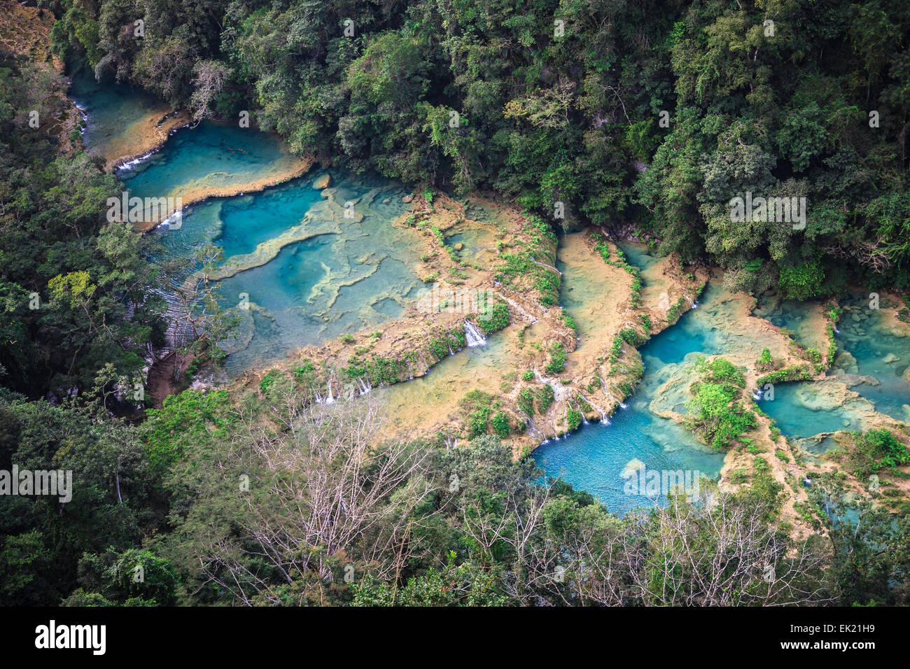 Semuc Champay einer natürlichen Wasserpark in Guatemala Stockfoto