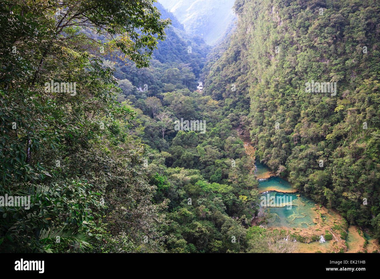 Semuc Champay einer natürlichen Wasserpark in Guatemala Stockfoto