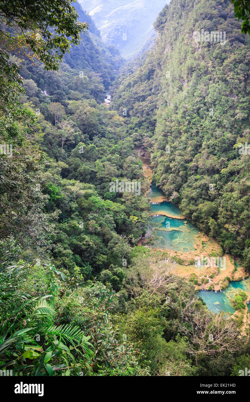 Semuc Champay einer natürlichen Wasserpark in Guatemala Stockfoto