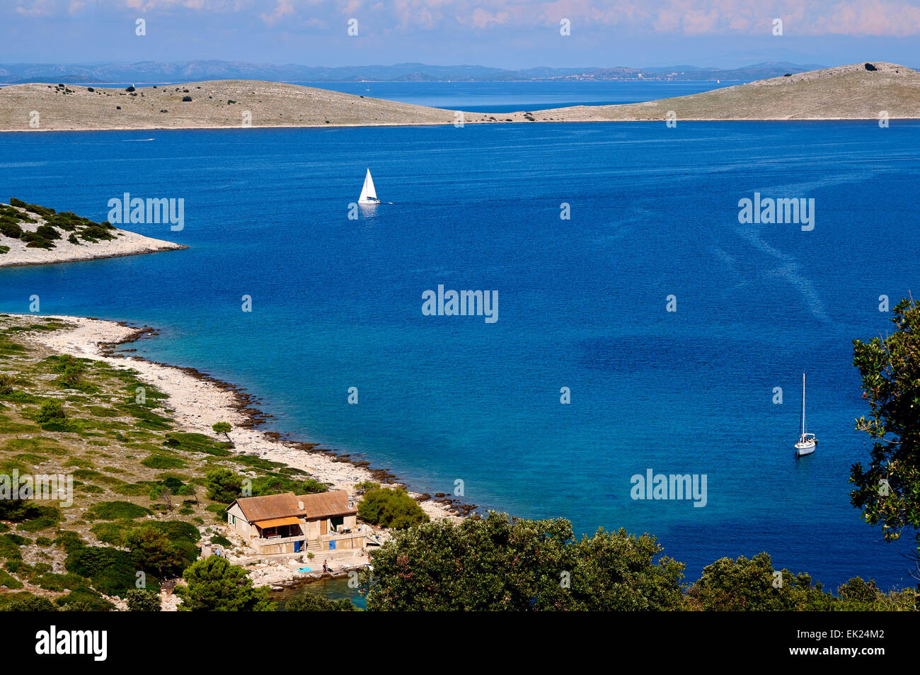 Idyllische Szene von kroatischen Nationalpark Kornati Stockfoto