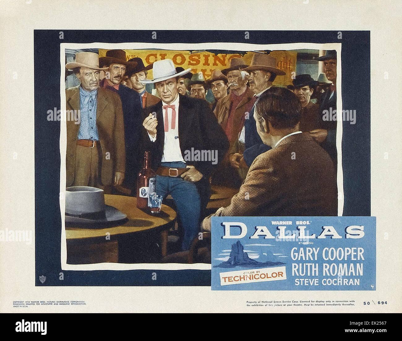 Dallas - 1950 - Filmplakat Stockfoto