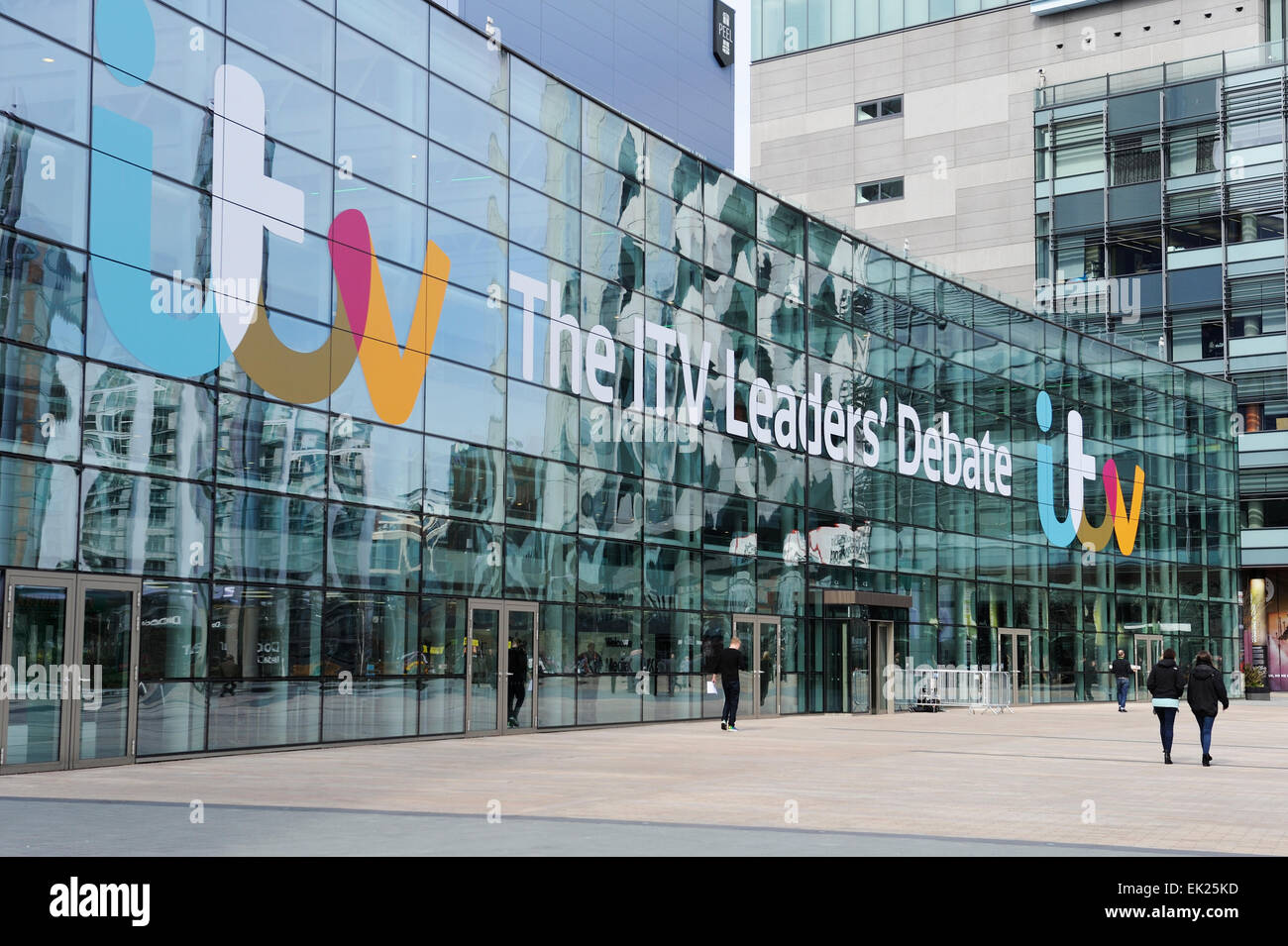 ITV-Führer-Debatte in der Media City, Salford Quays Stockfoto