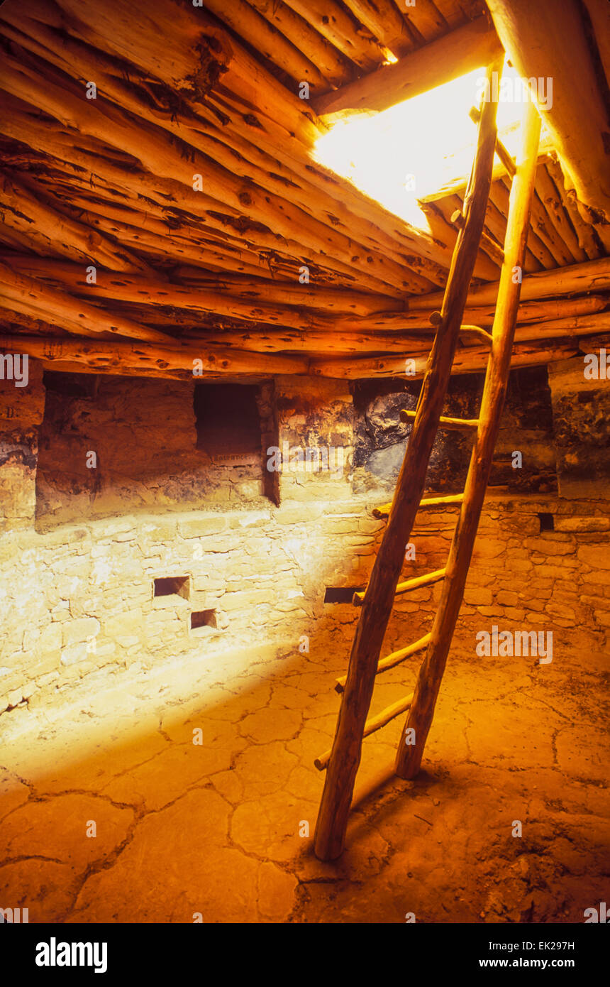 Anasazi Indian Kiva, Spruce Tree House, Mesa Verde Nationalpark, Colorado Stockfoto