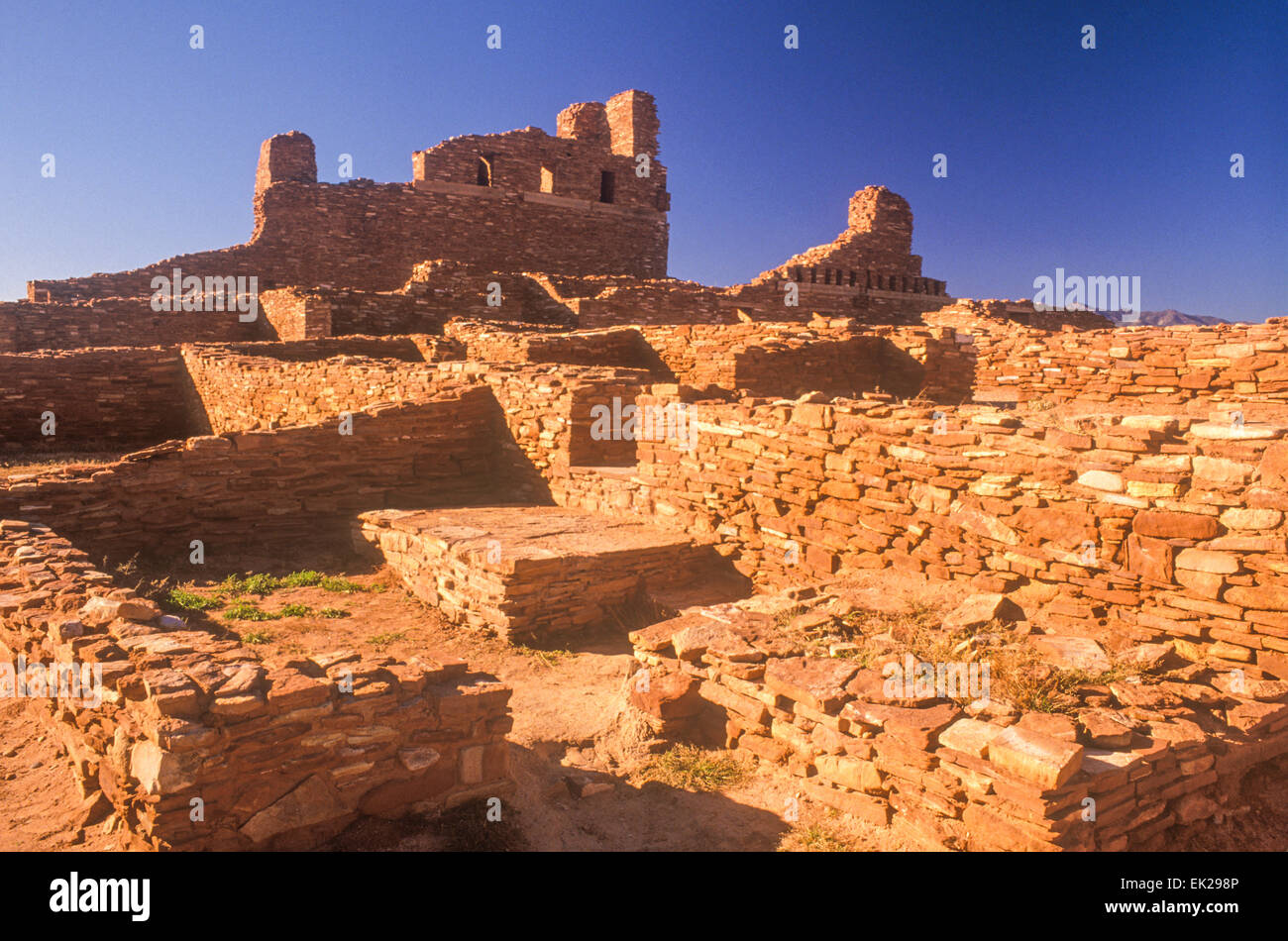 Spanische Mission San Gregorio De Abo, Salinas National Monument, New Mexico, Vereinigte Staaten von Amerika Stockfoto