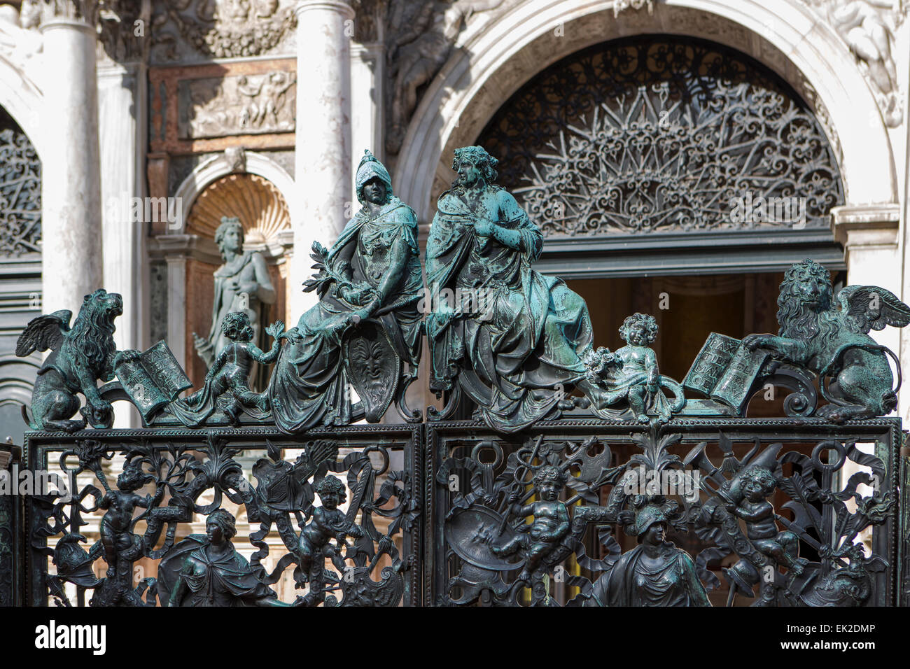 Schmiedearbeiten, Markusplatz, Venedig, Italien Stockfoto